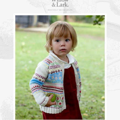 "Flora Cardigan" - Cardigan Knitting Pattern For Girls in Willow & Lark Nest