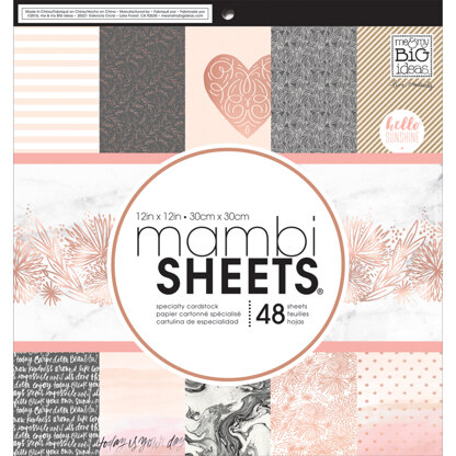 Mambi Single-Sided Paper Pad 12"X12" 48/Pkg - Rose Gold