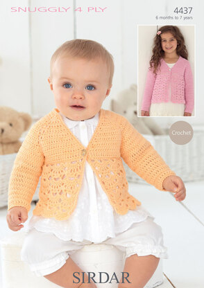 Cardigan in Sirdar Snuggly 4 Ply 50g - 4437 - Downloadable PDF