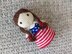 Miss 4th July Amigurumi doll