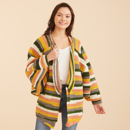 Colorful Swing Coat - Free Crochet Pattern For Women in Paintbox Yarns  Simply Chunky & Chunky Pots