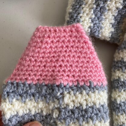 Softee Striped Socks - Crochet Pattern