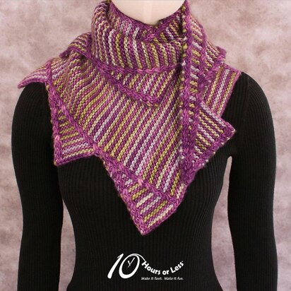 Pinstriped Pennants - knitting pattern