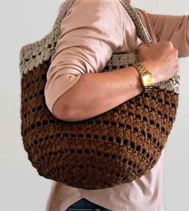 Crochet Tote Market Beach Bag Pattern