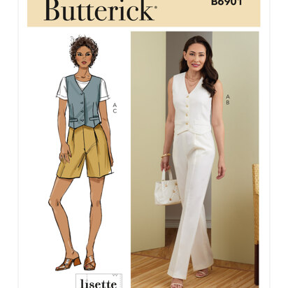 Butterick Misses' Vest, Pants and Shorts B6901 - Sewing Pattern