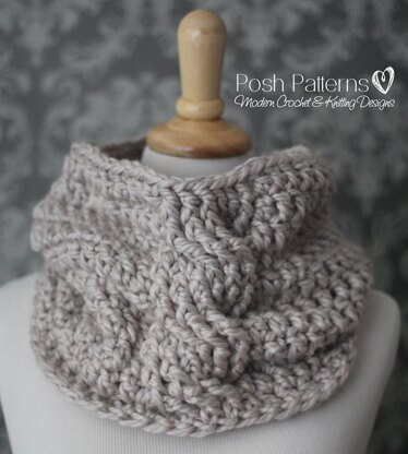 Cable Crochet Cowl 436