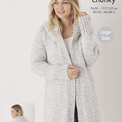 Jackets Knitted in King Cole Timeless Super Chunky and Timeless Classic Super Chunky - 5665 - Downloadable PDF