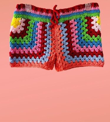 Asymmetric Crochet Shorts