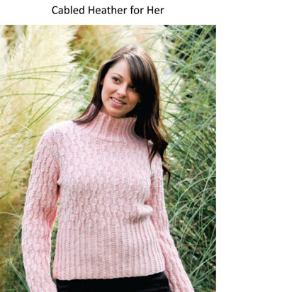 Cabled Heather for Her in Cascade 220 - W288