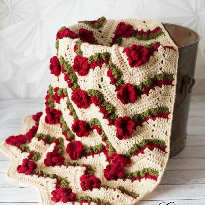 Flower Garden Chevron Afghan