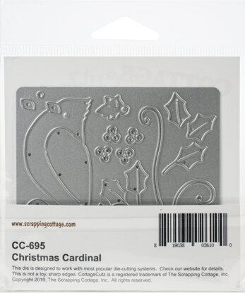 CottageCutz Dies - Christmas Cardinal, 3.2"X1.2"