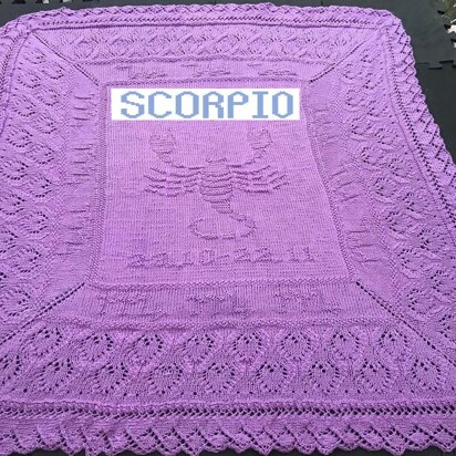 Nr. 10 Zodiac Scorpio Baby blanket