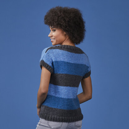 Oakley Pullover - Sweater Knitting Pattern For Women in Tahki Yarns Superwash Merino Bulky by Tahki Yarns