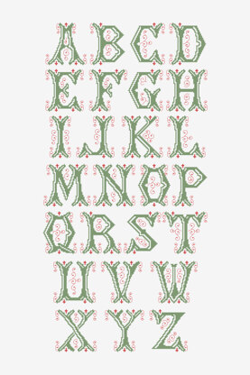 Vintage Alphabet Letters in DMC - PAT0807 -  Downloadable PDF