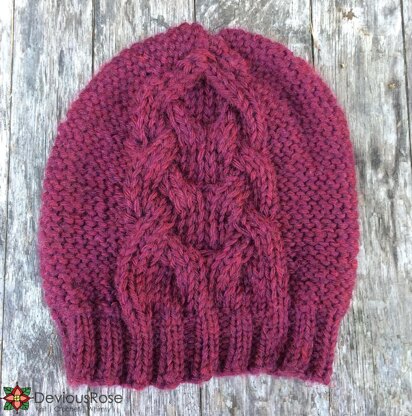 Bordeaux Cabled Hat