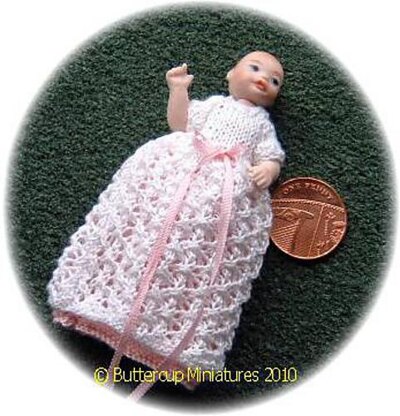 1:12th scale Christening gown