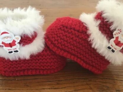 Baby Santa Booties Unisex