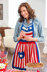 Betsy Ross Patriotic Apron in Red Heart Super Saver Economy Solids - LW4747 - Downloadable PDF