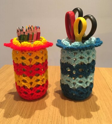 Flower top jar cover I by HueLaVive