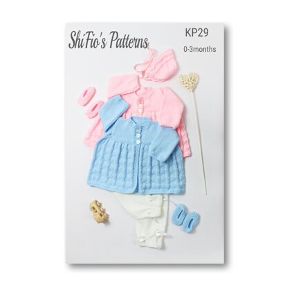 Knitting Pattern Baby Lovehearts Matinee Jacket  #29