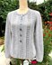 Cardigan with Neat Eyelet Panels