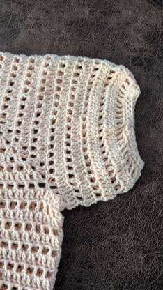 Peach Blossom Crochet Top