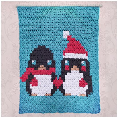 C2C - Lovely Penguins - Corner to Corner Blanket