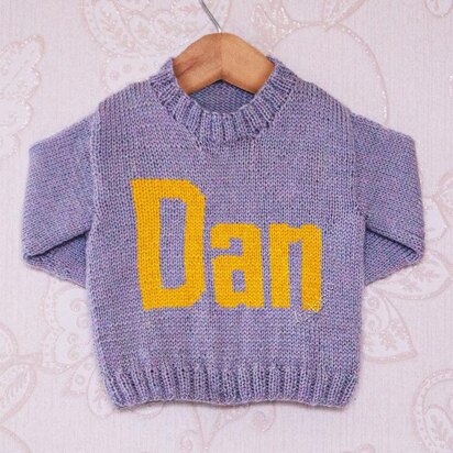 Intarsia - Dan Moniker Chart - Childrens Sweater