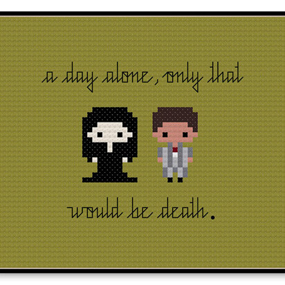 Gomez and Morticia In Love Bite Size - PDF Cross Stitch Pattern