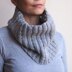 Knit look cowl neckwarmer ( man, woman)