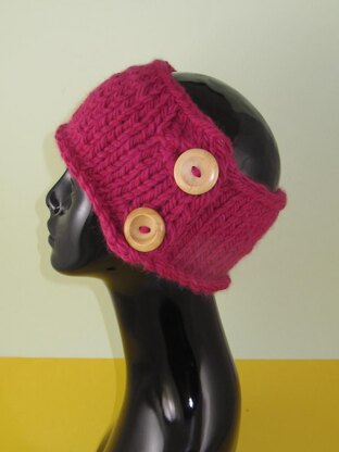 Simple Unisex Super Chunky 2 Button Headband