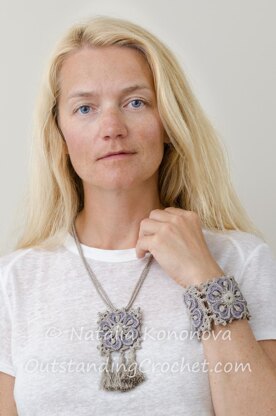 Wild Geranium Bracelet and Necklace Set
