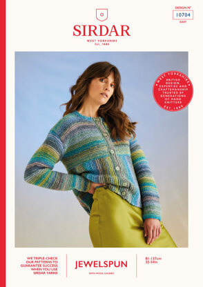 Rip Tide Cardigan In Sirdar Jewelspun With Wool Chunky - 10704P - Downloadable PDF