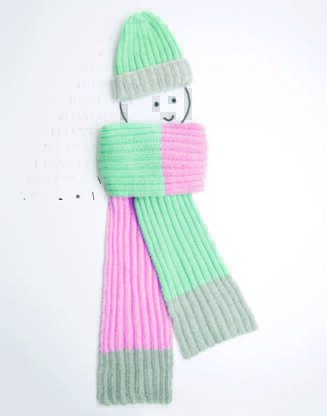 Hat and Scarf in Rico Essentials Soft Merino Aran and Luxury Magic Mohair - 622 - Downloadable PDF