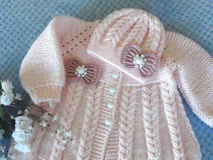 Knitting PATTERN Baby Jacket and Baby Hat