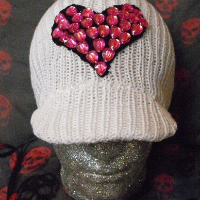 BIG HEART BEANIECAP KNITTING PATTERN - MADMONKEYKNITS