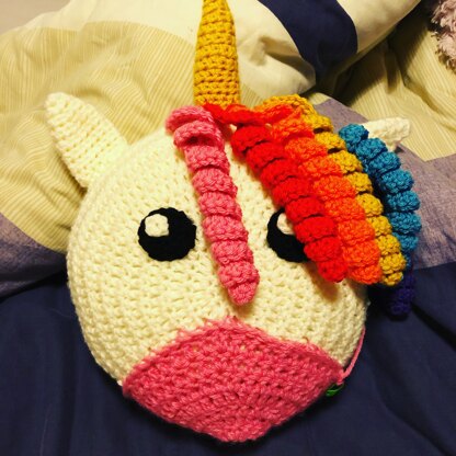 Crochet Unicorn Cushion