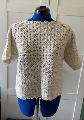 Boho crochet shell Tee