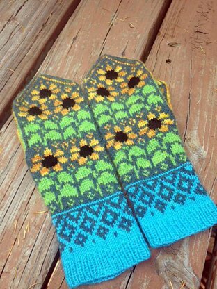 Sunflowers Mittens