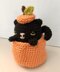 Crochet Cat in a Pumpkin