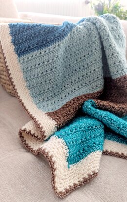 Textured Color Block Baby Blanket