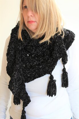 Black Velvet Scarf