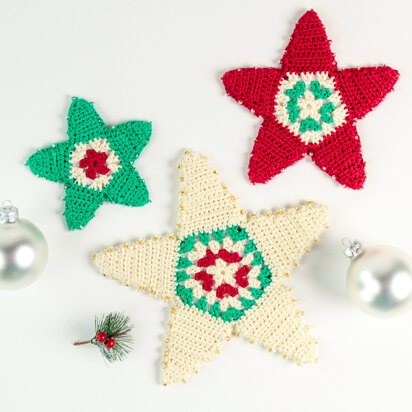 WEBS Crochet Granny Star Holiday Decoration - IP