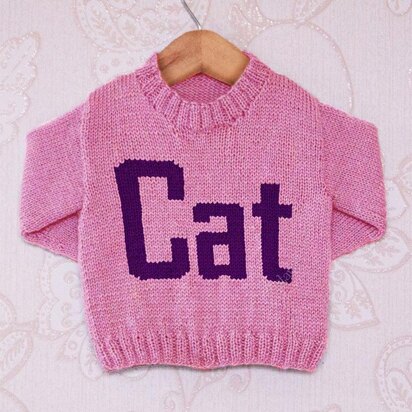 Intarsia - Cat Moniker Chart - Childrens Sweater