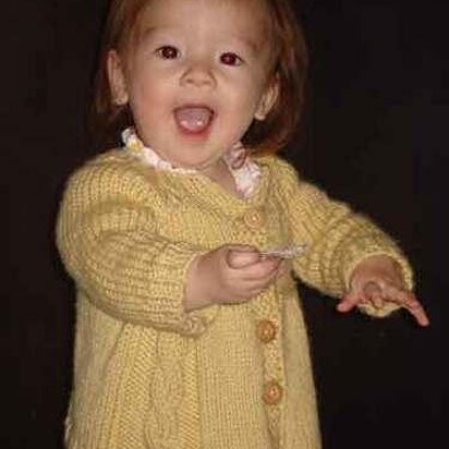 #66 Beautiful Cabled Baby Jacket - knitting pattern