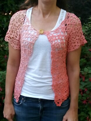 Ladies crochet flower cardigan