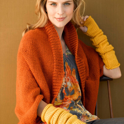 Harvest Shrug in Lion Brand Vanna's Choice - 90688