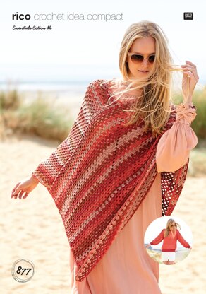 Sweater and Poncho in Rico Essentials Cotton DK - 877 - Downloadable PDF