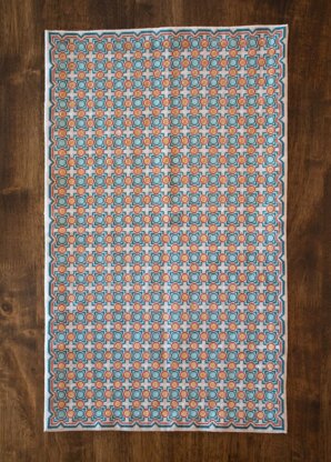 Avlea Folk Embroidery Salerno Tile Table Runner - Downloadable PDF