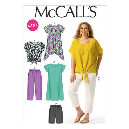 McCall's Women's Top, Tunic, Dress, Shorts and Pants M6971 - Sewing Pattern